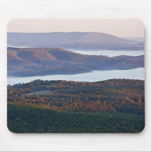 Foggy valleys and fall foliage in Ozark Mouse Pad