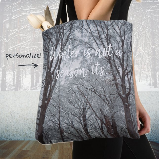 Foggy Winter Forest Tote Bag (Creator Uploaded)