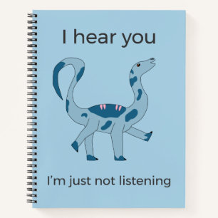 Foghorn Dino "I Hear You" Meme Spiral Notebook