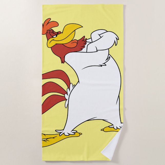 Foghorn Leghorn Arms Crossed Beach Towel (Front)