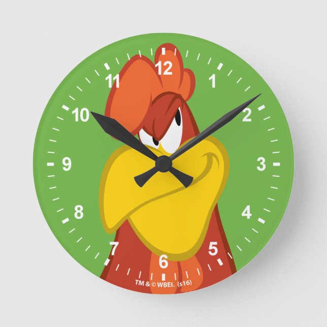Foghorn Leghorn | Mischievous Stare Round Clock (Front)