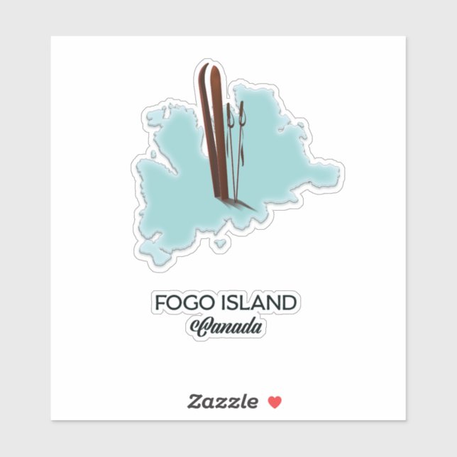 Fogo island Canada map poster (Sheet)
