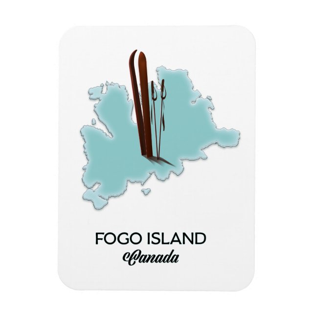 Fogo island Canada map poster Magnet (Vertical)
