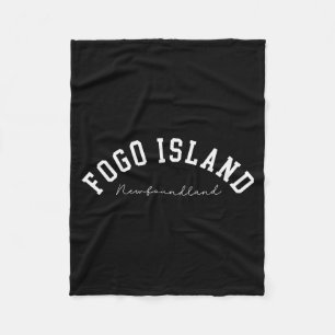 Fogo Island Newfoundland Canada College Text  Fleece Blanket