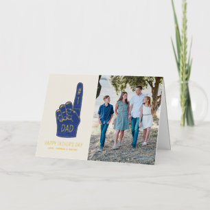 Foil #1 Dad Foam Finger Father's Day Photo Card