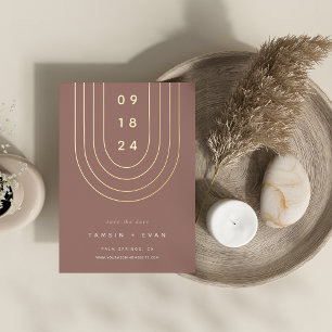 Foil Arch Modern Minimal Save the Date Card
