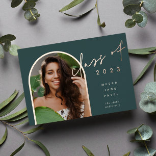 Foil Arch Photo Graduation Announcement