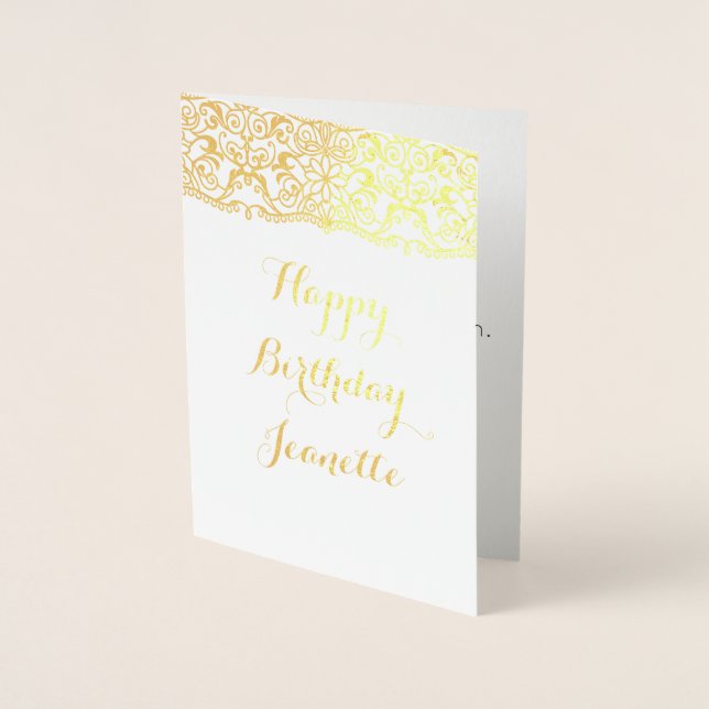 Foil Birthday Card, Happy Birthday Foil Card (Front)