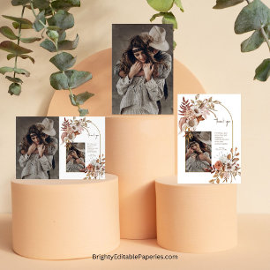 Foil Boho Cowboy & Bride Wedding Thank You Card 