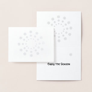 Foil Card - Snowflakes in Concentric Circles