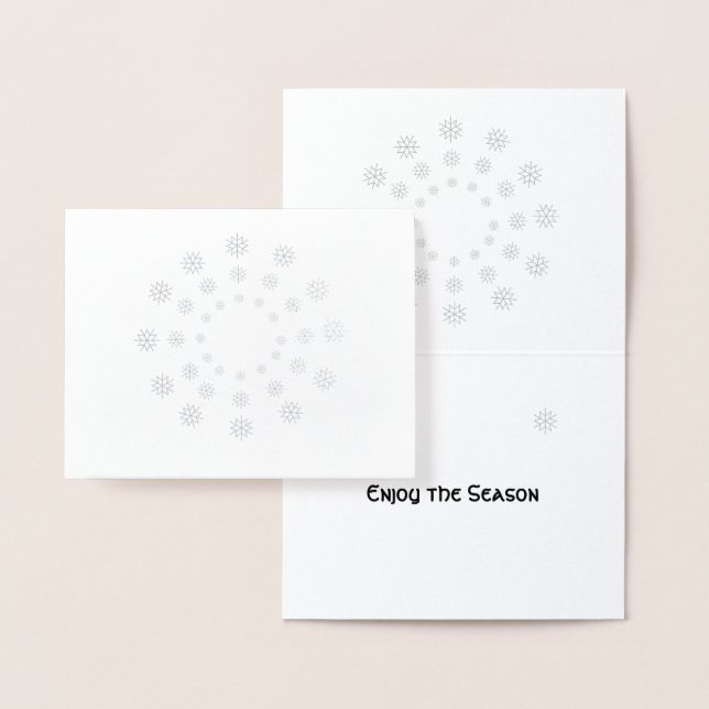 Foil Card - Snowflakes in Concentric Circles (Display)