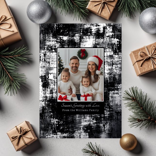 Foil Christmas Card Template Photos Rustic Texture (Creator Uploaded)