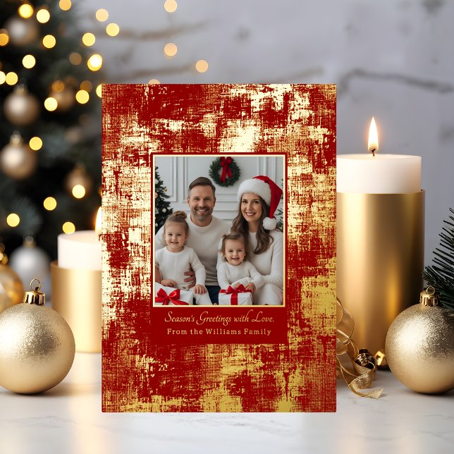 Foil Christmas Card Template Photos Rustic Texture (Creator Uploaded)