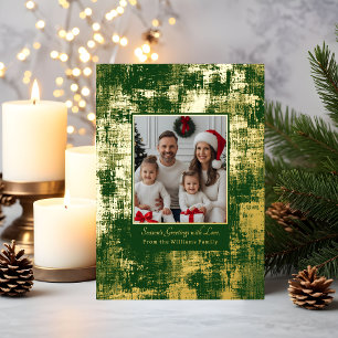 Foil Christmas Card Template Photos Rustic Texture