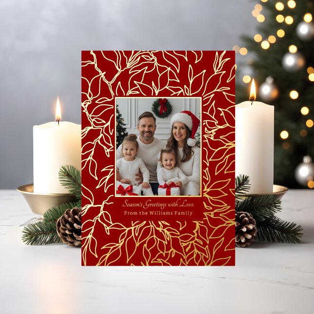 Foil Christmas Cards Templates Family 2 Photos  (Creator Uploaded)
