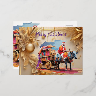 Foil Christmas Post Card
