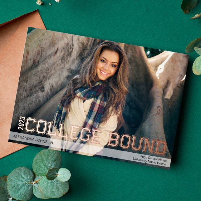 Foil College Bound High School Grad Announcement (Creator Uploaded)