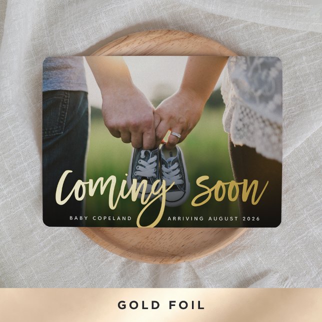 FOIL Coming Soon Photo Pregnancy Announcement (Creator Uploaded)