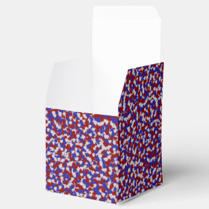 Foil Confetti Hearts,Patriotic-FAVOR BOX, square Favour Box