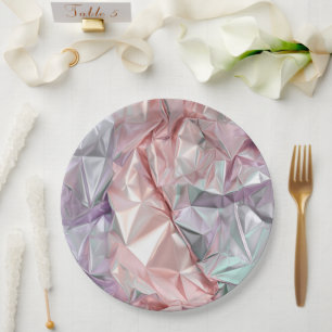 Foil Crinkle Pattern Paper Plate