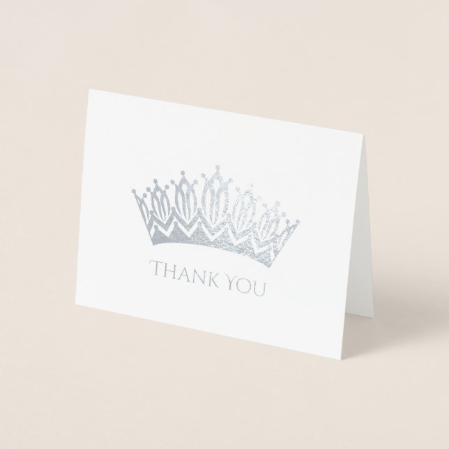  Foil Crown Thank You Card (Front)