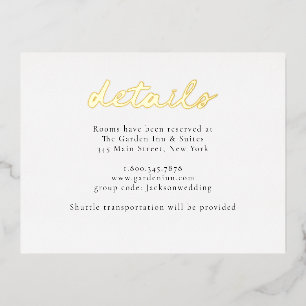 Foil Details Wedding Enclosure Card