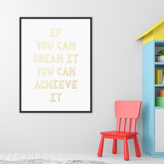 Foil Dream It, Achieve It Inspirational Quote Art Foil Prints (Creator Uploaded)