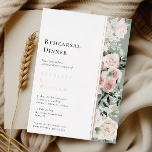FOIL Dusty Rose Modern Wedding Rehearsal Dinner