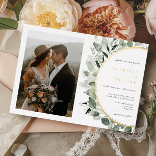FOIL Eucalyptus Gold Horizontal Photo Wedding