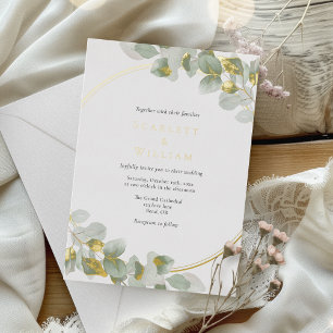 FOIL Eucalyptus Greenery Gold Sage Modern Wedding