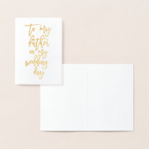 Foil Father of the Bride Groom Wedding Thank You Foil Card
