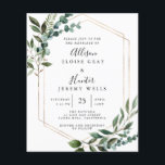 Foil Frame Wedding Invitation<br><div class="desc">This modern wedding card has a warm, minimalist design. The front features a lively script text above your first names and date. On the back, we've set the background as transparent, so that the colour of the paper will serve as the base colour. You can choose a colour for the...</div>
