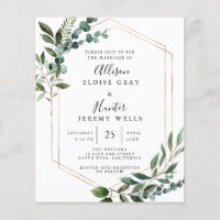 Foil Frame Wedding Invitation  