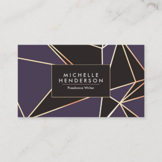 Foil Geometric Abstract Business Card