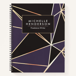 Foil Geometric Abstract Notebook