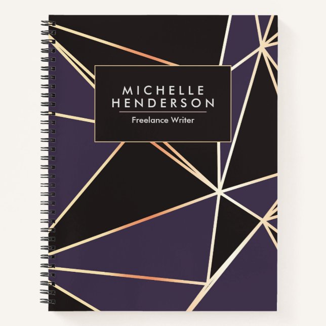 Foil Geometric Abstract Notebook (Front)