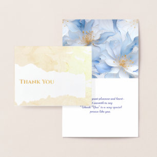 Foil Gold or Silver Floral Greeting Foil Card