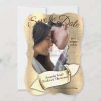 Foil-Gold-Silver-Brass Save the Date