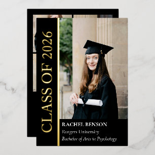 Foil Graduation Announcement & Party Invitation