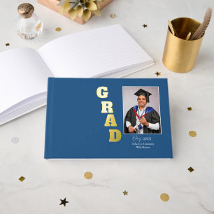 Foil Graduation Guestbook - college or high school