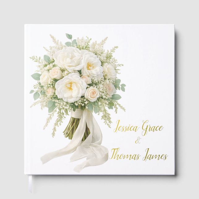 Foil Guestbook Rose Bouquet (Front)