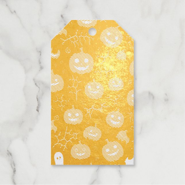 Foil Halloween Gift Tag with Spooky Designs! (Front)