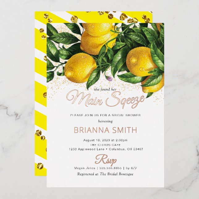 Foil Her Lemon Squeeze Bridal (Front/Back)