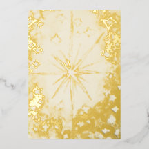 Foil Holiday Card bright big christmas star