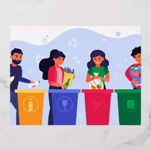 Foil Holiday Post Card