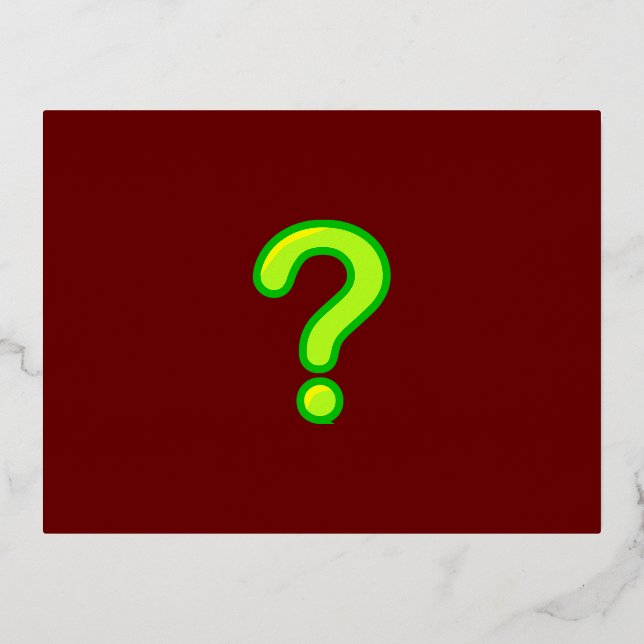 Foil Holiday Post Card (Front)