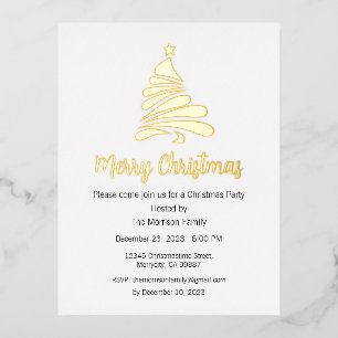 Foil Holiday Post Card, Happy Holidays, Christmas