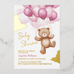  Foil Invitation for baby shower