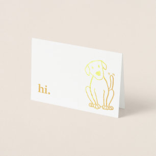 Foil Labrador Dog Note Cards - Gold or Silver