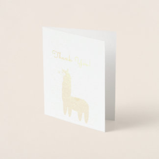 Foil Llama Thank you card